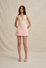 Azalia Floral V Front Mini Dress - Sorbet Floral