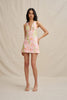Azalia Floral V Front Mini Dress - Sorbet Floral