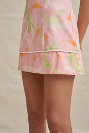 Azalia Floral V Front Mini Dress - Sorbet Floral