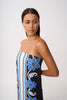 Azure Granada Strapless Dress- Aqua Navy Ivory