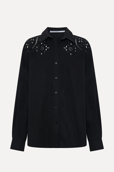 Bowie Broderie Shirt - Black