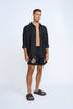 Bass Embroidery Short - Black