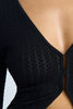 Bella Textured Knit Cardi | Final Sale - Black