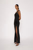 Beverly Tie Shoulder Bias Gown - Black