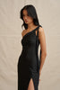Beverly Tie Shoulder Bias Gown - Black