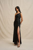 Beverly Tie Shoulder Bias Gown - Black
