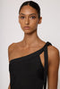 Beverly Tie Shoulder Bias Gown - Black