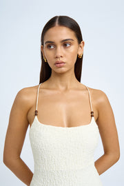 Bianca Bead Midi Dress| Final Sale- Ivory
