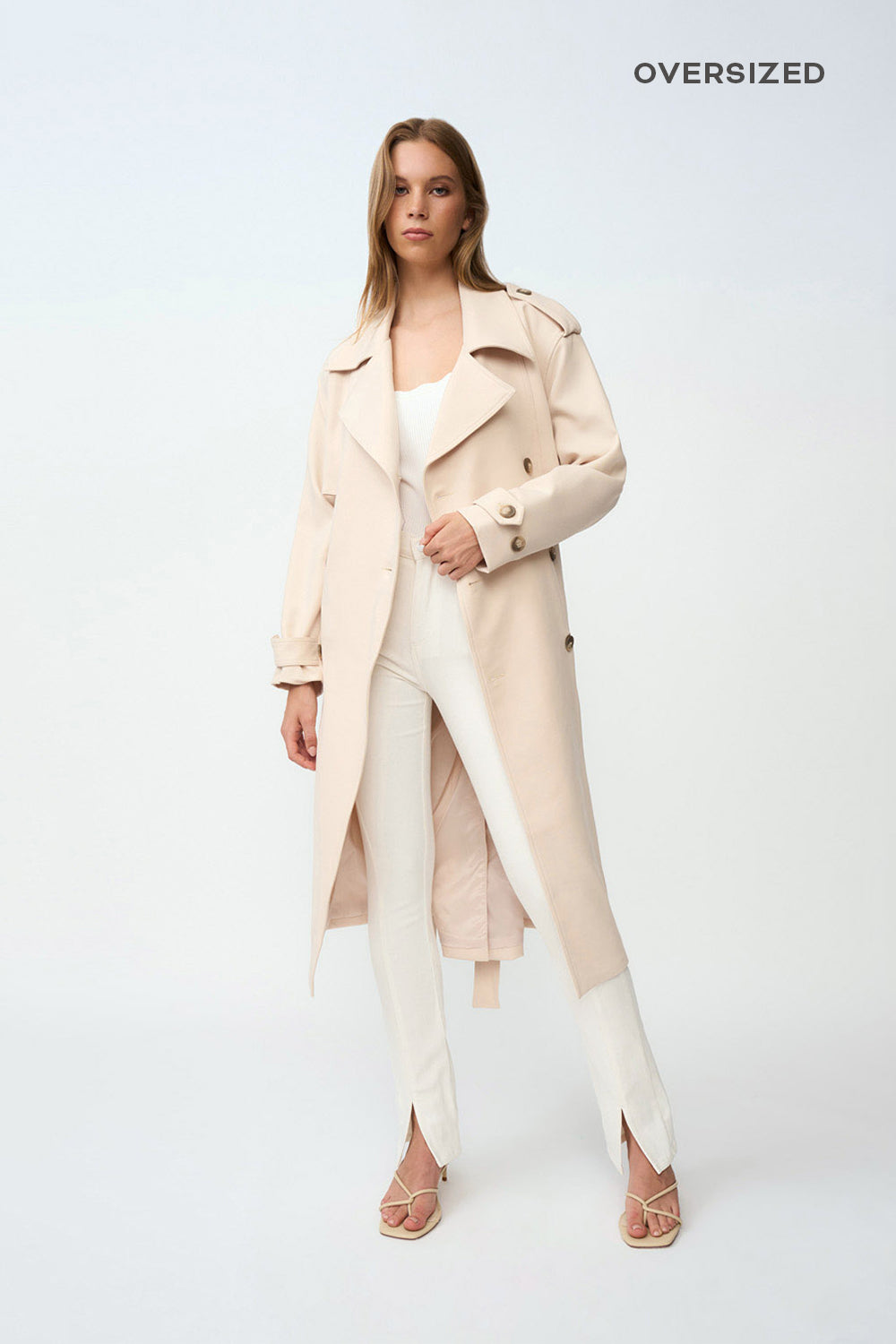 ジャケット・アウター andmary Blair trench jacket pleats ANDMARY】Blair trench jacket