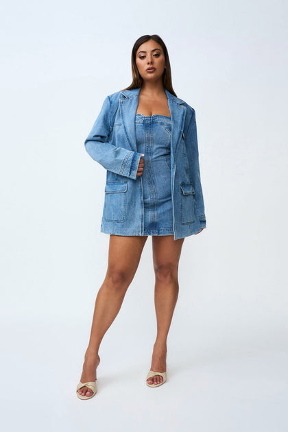 Blue Jean Beauty Blazer | Final Sale - Blue Wash – BY JOHNNY.