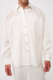 Bowie Broderie Shirt | Final Sale - Ivory