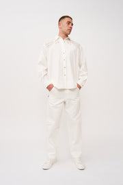 Bowie Broderie Shirt | Final Sale - Ivory