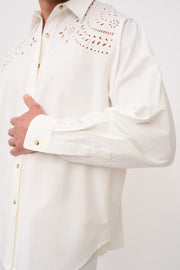 Bowie Broderie Shirt | Final Sale - Ivory