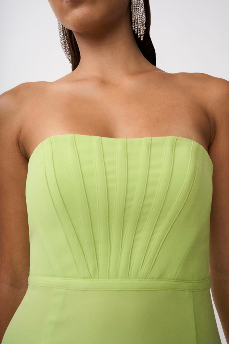 Brielle Bind Strapless Dress | Final Sale - Pear Green