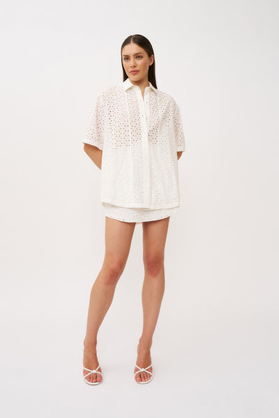 Brody Button Up Shirt - Ivory