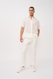 Brody Button Up Shirt - Ivory