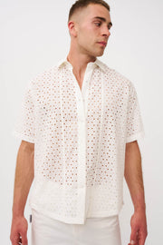 Brody Button Up Shirt - Ivory