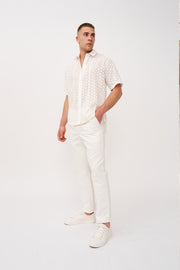 Brody Button Up Shirt - Ivory