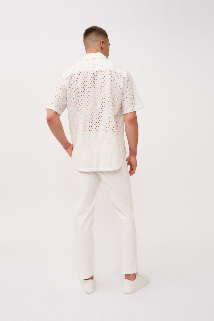 Brody Button Up Shirt - Ivory