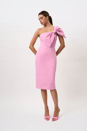 Bridget Bow Midi Dress | Final Sale - Pink