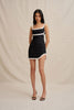 Calypso Splice Mini Dress - Ivory Black