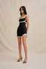 Calypso Splice Mini Dress - Ivory Black