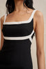 Calypso Splice Mini Dress - Ivory Black