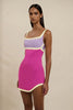 Calypso Splice Mini Dress - Lilac Yellow Pink