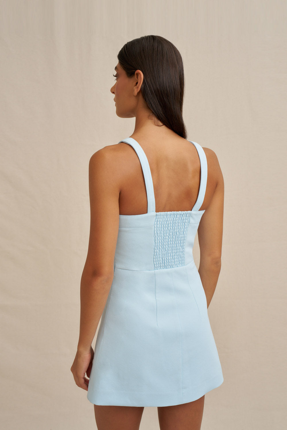 by johnny blue dress Tie Up Knit Midi in Blue from By Johnny for Hire