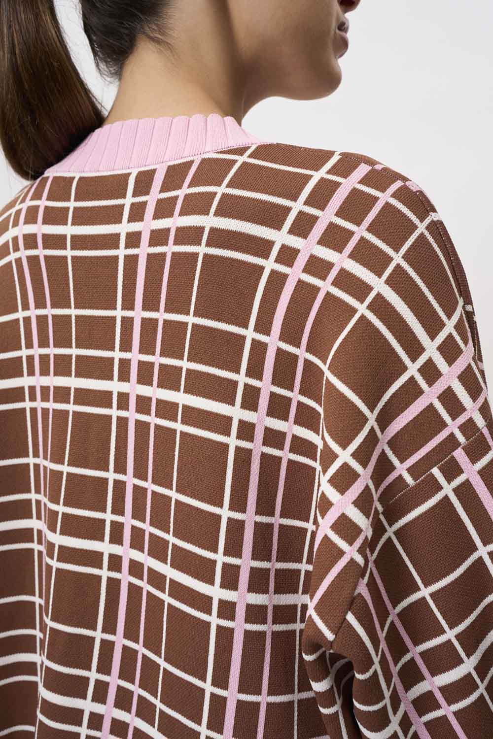 【希少】BPN 2005s asymmentry knit cardi Carolina Check Knit Cardi | Final Sale - Brown Pink – BY JOHNNY.