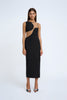 Cassandra Contrast Curve Dress | Final Sale - Black Tan