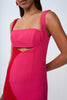 Caterina Two Tone Curve Midi - Pink Red