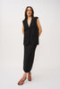 Chain Trim Longline Skirt - Black