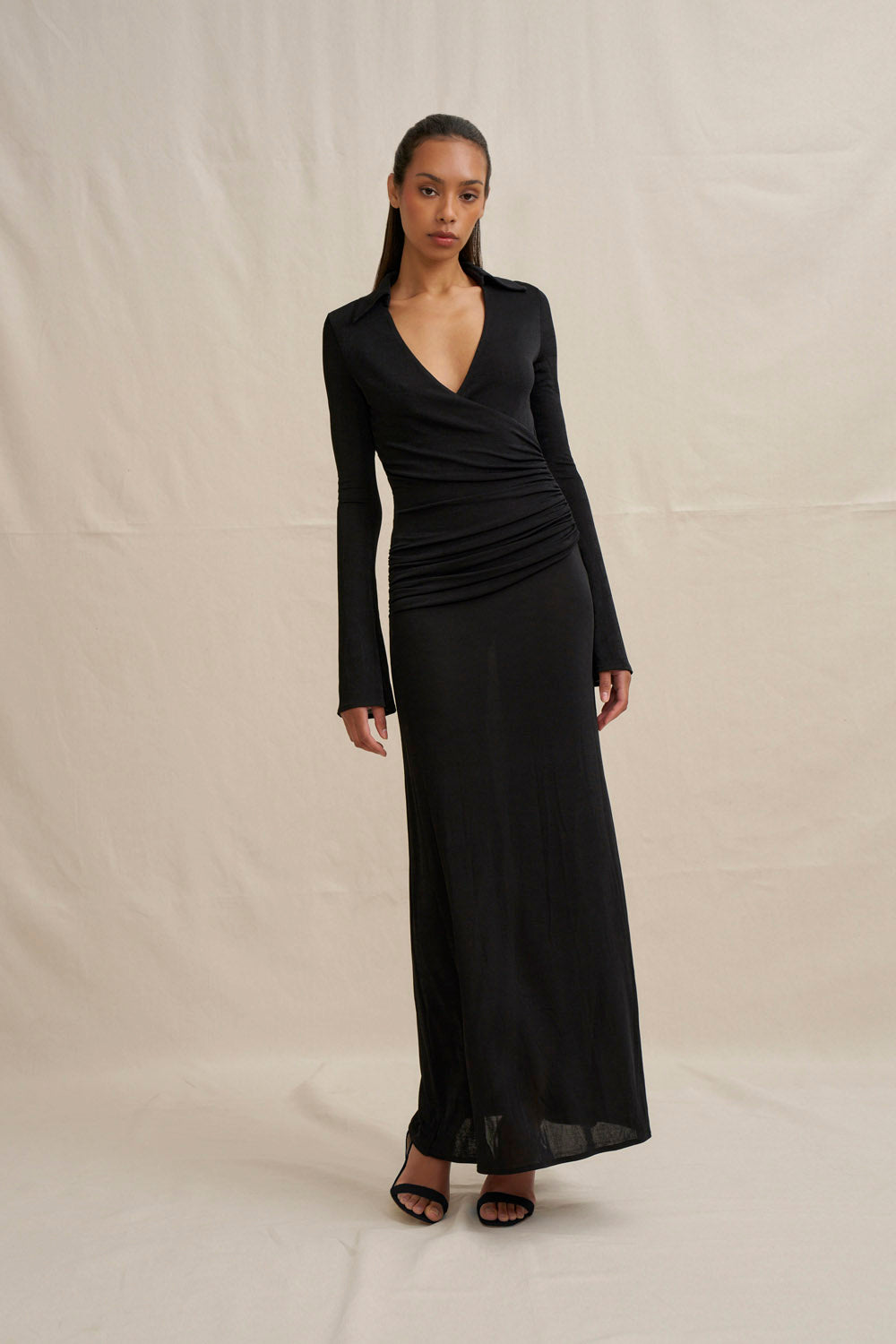 charlotte jersey dress Long Sleeve Elegant Short Dress