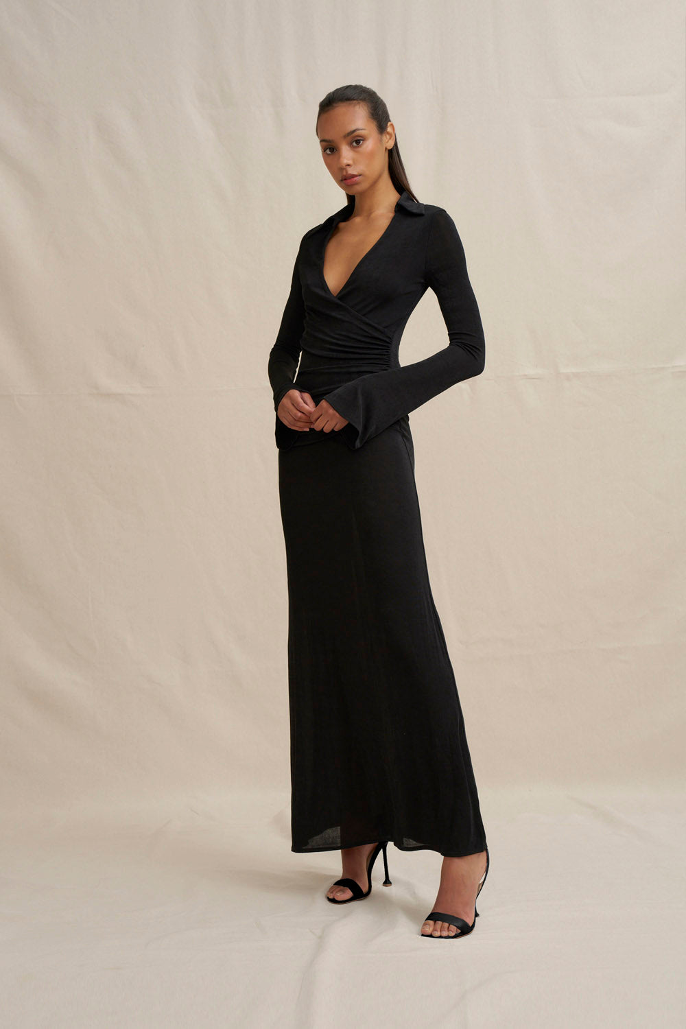 black dress knit Compact Ultra Stretch Knit Sleeveless Dress Black / 14 / T000UK1667 main image 0