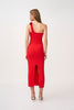 Chiara One Shoulder Midi Dress - Red