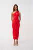 Chiara One Shoulder Midi Dress - Red