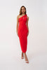 Chiara One Shoulder Midi Dress | Final Sale - Red