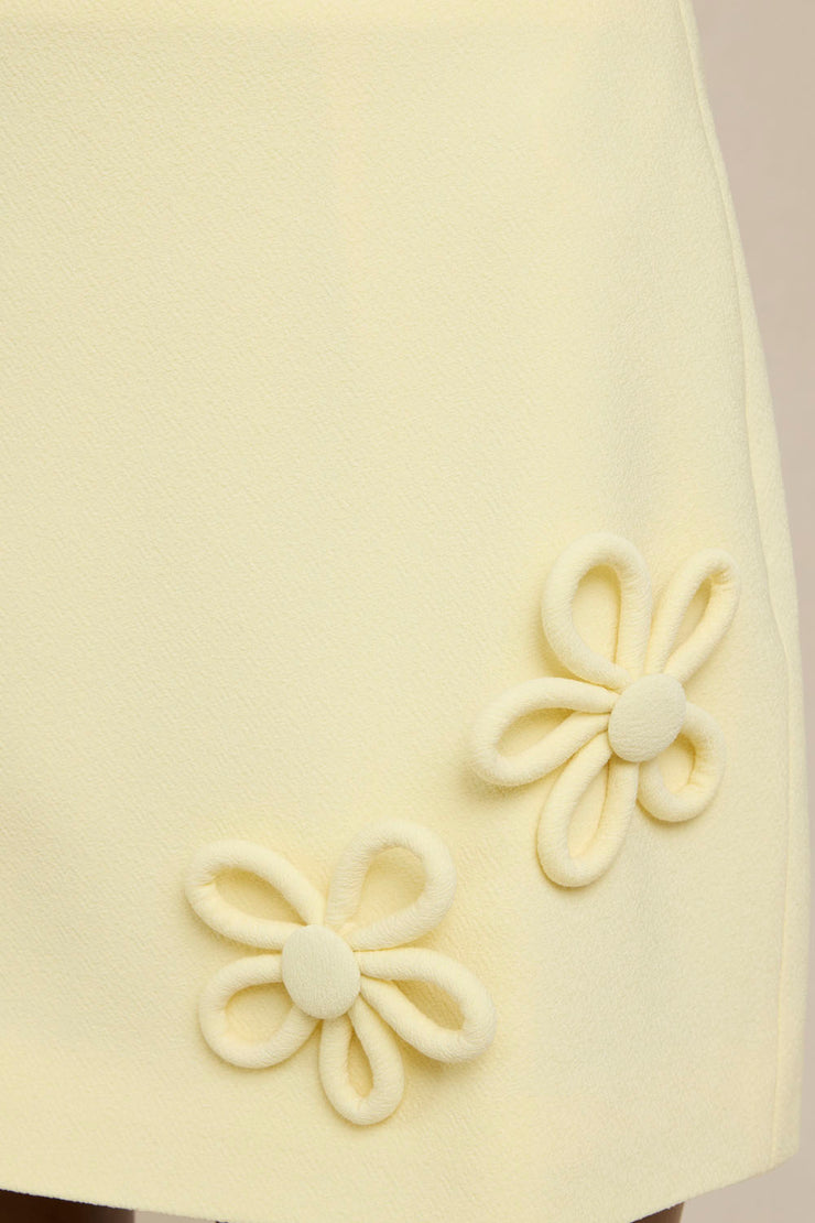 Citrine Mini Skirt - Lemon