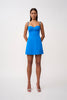 Caribbean Pipe Mini Dress | Final Sale - Azure Blue