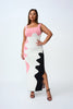 Dahlia Knit Midi Dress - Pink Ivory Black