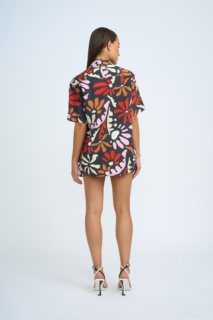 Dandy Breeze Buttoned Shirt - Black Multi