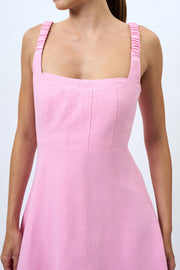 Daphne Bust Midi Dress - Taffy Pink