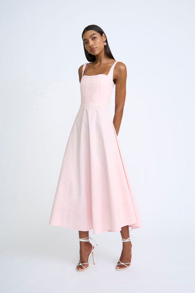 Daphne Bust Midi Dress - Soft Pink