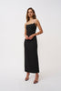 Daria Ankle Length Dress - Black Pink