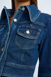 Daze Denim Pipe Crop Jacket | Final Sale - Indigo