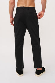 Dean Pleat Front Pant - Black