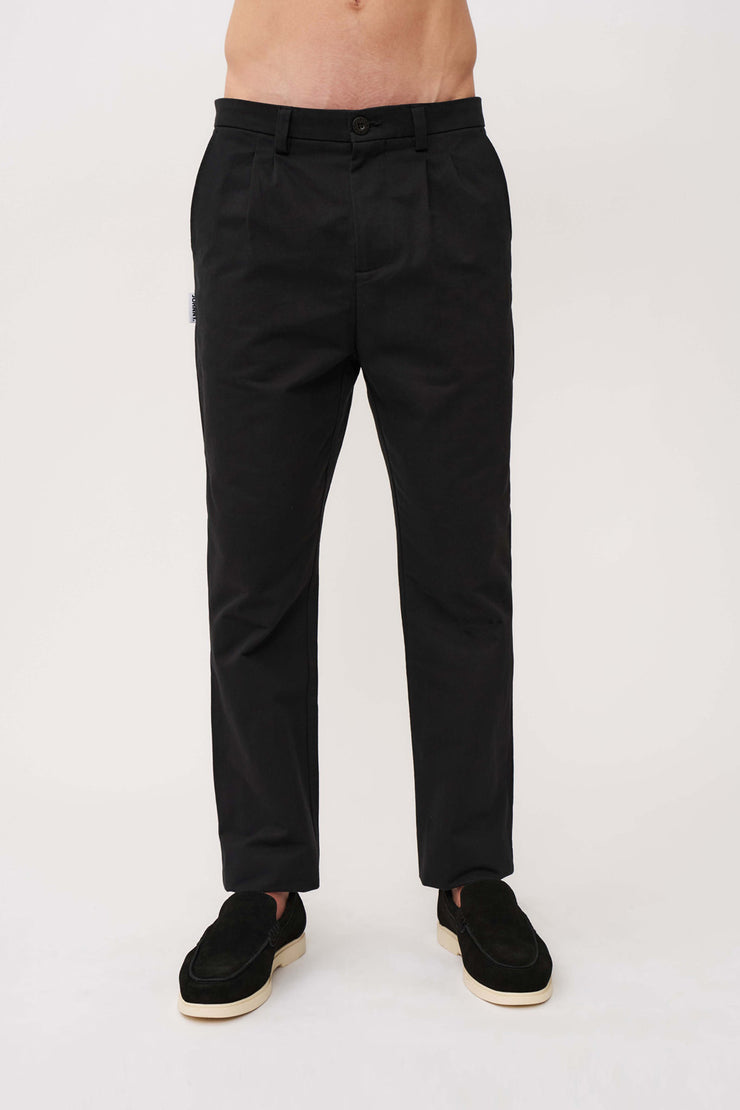 Dean Pleat Front Pant - Black