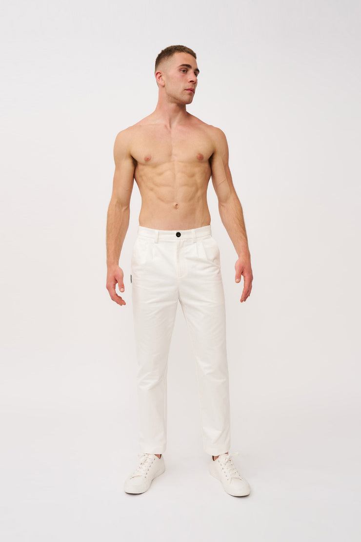 Dean Pleat Front Pant | Final Sale - Ivory