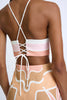 Desert Blooms Halter Top - Pink Tan Multi
